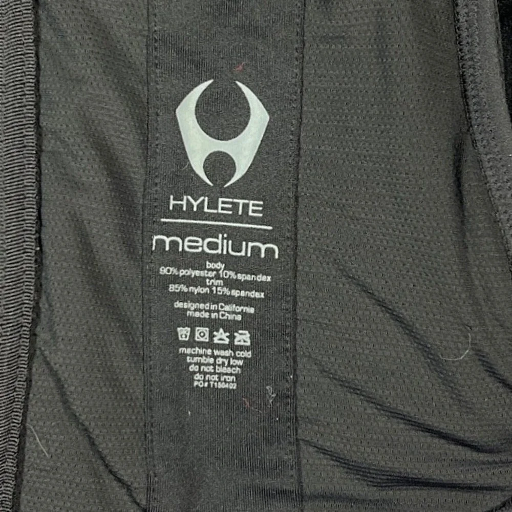 Hylete Performance Training Jacket Womens‎ Medium Black Hooded EUC